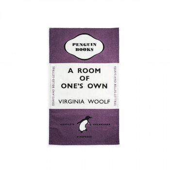 A ROOM OF ONES OWN TEA TOWEL PURPLE 