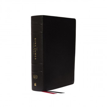 KJV, The King James Study Bible, Genuine Leather, Black, Thumb Indexed, Red Lett 