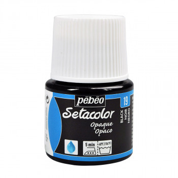 Боја за текстил, Pebeo, Setacolor Opaque, 45мл, black 