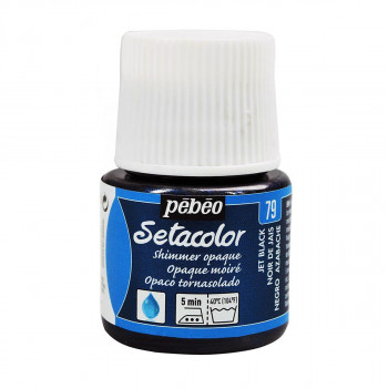 Боја за текстил, Pebeo, Setacolor Shimmer, 45мл, jet black 