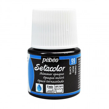 Боја за текстил, Pebeo, Setacolor Shimmer, 45мл, black 