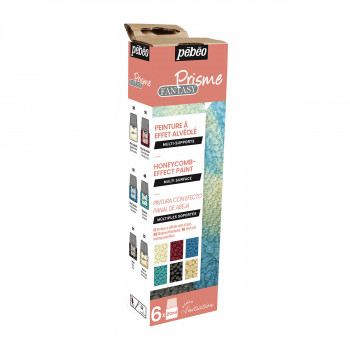 Сет декоративни бои со ефект, Pebeo, Fantasy Prisme, 6 x 20 мл 