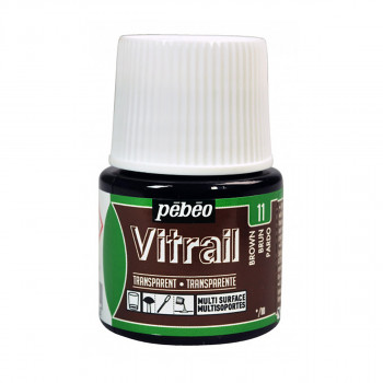 Боја за стакло, Pebeo, Vitrail Transparent, 45 мл, brown 