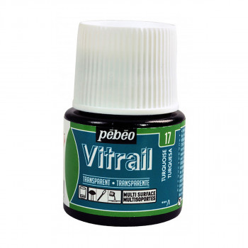 Боја за стакло, Pebeo, Vitrail Transparent, 45 мл, turquoise 