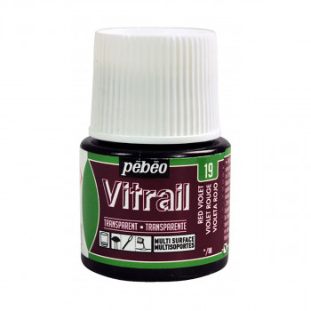 Боја за стакло, Pebeo, Vitrail Transparent, 45 мл, red violet 