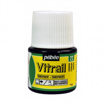Боја за стакло, Pebeo, Vitrail Transparent, 45 мл, lemon 