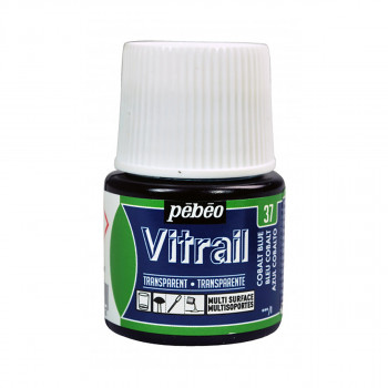 Боја за стакло, Pebeo, Vitrail Transparent, 45 мл, cobalt blue 