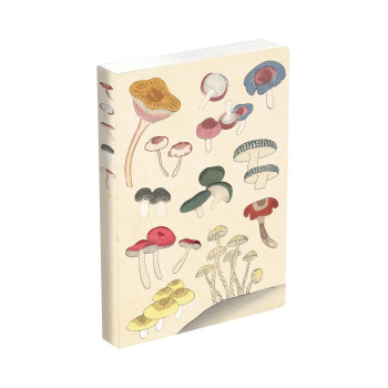 Healing Mushrooms Lined Paperback Journal: Blank Notebook with Pocket 