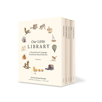 Our Little Library: A Foundational Language Vocabulary Board Book Set for Babies 