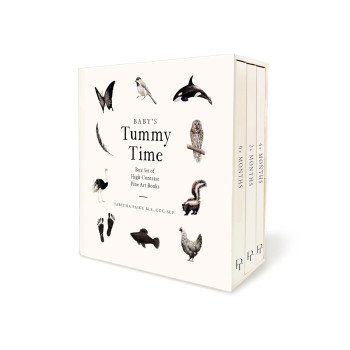 Baby's Tummy Time Book Box Set: A 3-Book Box Set of High-Contrast Art for Visual 