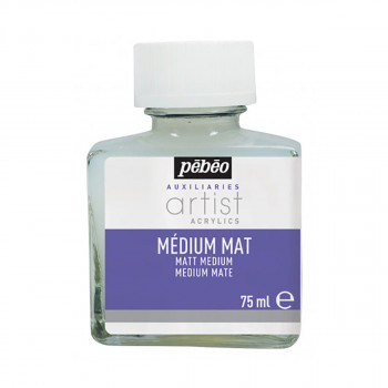 Медиум за акрилни бои - мат, Pebeo, Artist Acrylics Auxiliaries, Mat Медиум, 75мл 