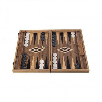 Сет за табла, Handcrafted American Walnut - Elegant Marquetry Design 