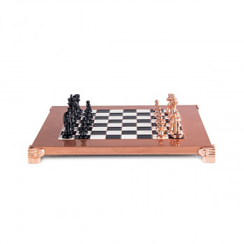 Сет за шах, Classic Metal Staunton Chess Set, мал, црн/бакарен 