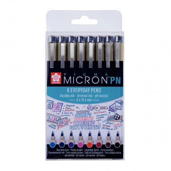 Сет фајнлајнери, Sakura, Pigma Micron PN set, 8 бои 