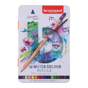 Акварелни дрвени бои, Bruynzeel, Expression Series - Water Colour Pencils, 1/12 