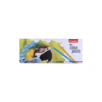 Сет дрвени боици во метална кутија, Bruynzeel, Parrot, 45 бои 