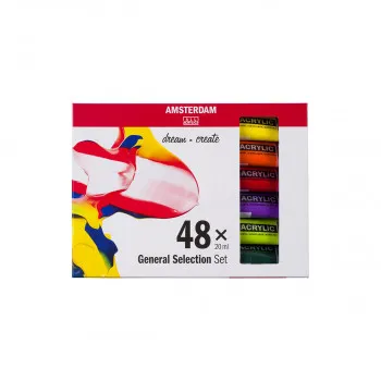 Сет акрилни бои, Amsterdam, All Acrylics - Standard Series, 48 x 20мл 