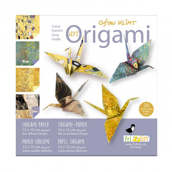 Уметничко оригами - Жерави, Gustav Klimt - Cranes, 15 x 15 цм 