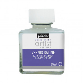 Премаз за акрилни бои - сатен, Pebeo, Artist Acrylics Auxiliaries, Satin Varnish, 75 мл 