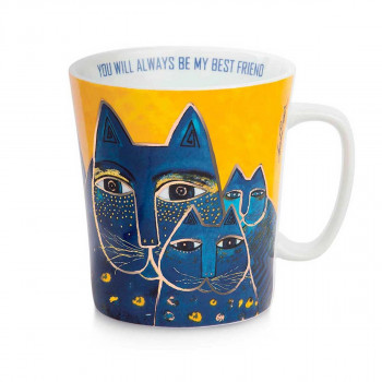 Шолја, Laurel Burch - Fantastic Felines, жолта 