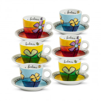 Сет од 6 шолји со тацни, Pane Amore Fantasia 