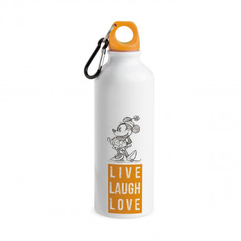 Алуминиумско шише, Disney, Minnie - Live Laugh Love, портокалово, 500ml 