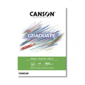 Хартија за цртање - блок, Canson, Graduate - Drawing, A4, 160 г/м² 