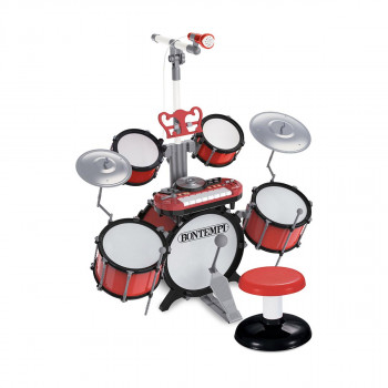 Дигитален сет тапани со столче и микрофон, Toy Band, Digital Drum Set, 7 елементи 