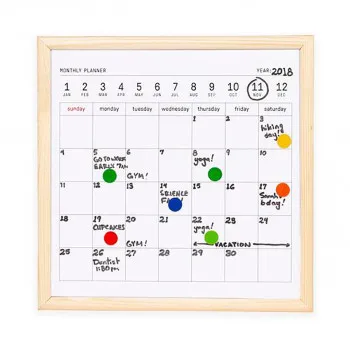 Мини мемо табла со календар, Мини White Board Calendar 