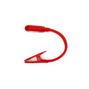 Светло со штипка, Rechargeable Clip Book Light, црвено 