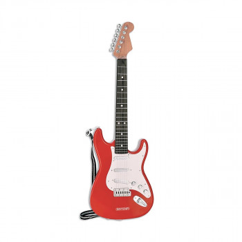 Електронска рок гитара со ремен, Electronic Rock Guitar, 67cm, црвена 