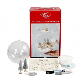 Сет за изработка - Лампиони, DIY Christmas, Kit for bauble with inner decoration 