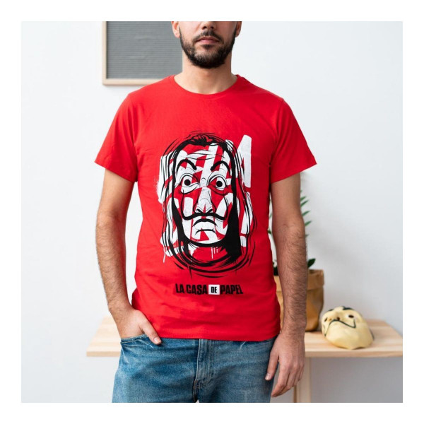 Маица, La Casa De Papel - Mask, црвена, S