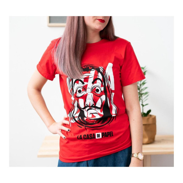 Маица, La Casa De Papel - Mask, црвена, S