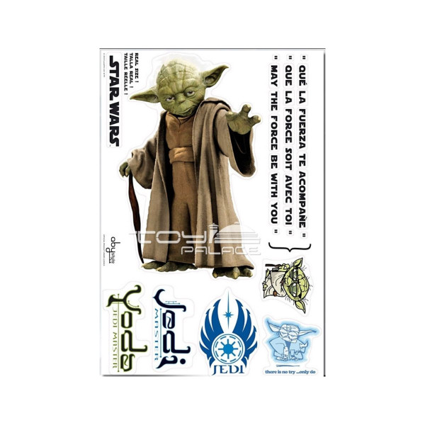 Сет ѕидни стикери, Star Wars, Yoda, природна големина 