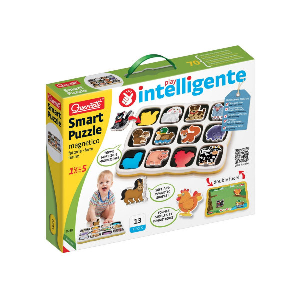 Магнетна сложувалка, Smart Puzzle - Farm, 13 парчиња 