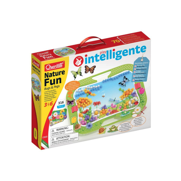 Табла со пинови и фигури, Nature Fun Bugs & Pegs, 316 парчиња 
