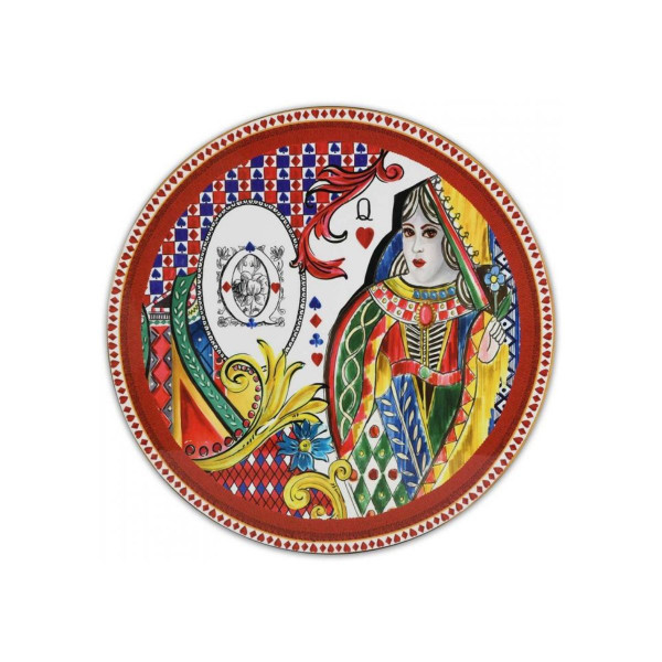 Подметач за чинии, Regina di Cuori, црвен, Ø34cm 