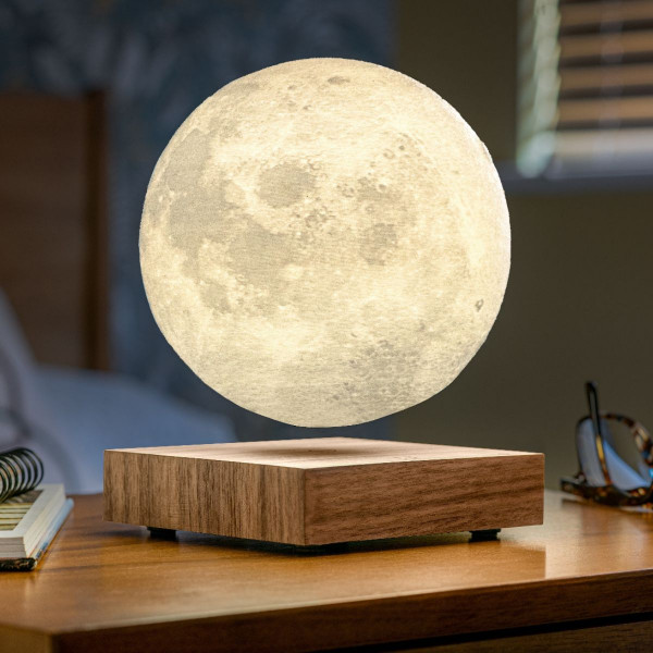 Паметна ламба - Месечина, Smart Moon Lamp, дрво - орев 