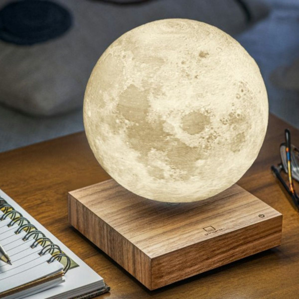 Паметна ламба - Месечина, Smart Moon Lamp, дрво - орев 