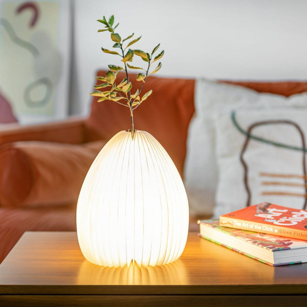 Паметна ламба - Вазна, Smart Vase Light, дрво - орев