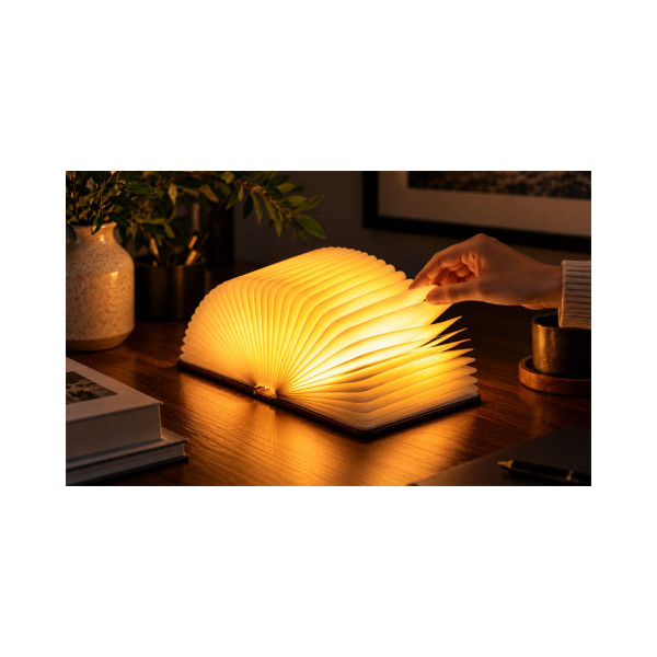 Паметна ламба - Книга, Large Smart Book Lamp, голема, дрво - орев 