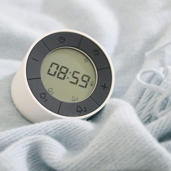 Будилник, The Edge Light Alarm Clock, бел