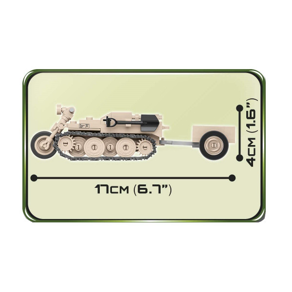 Коцки за градба, WW2 Historical Collection, SD.KFZ. 2 Kettenkrad, 170 парчиња 