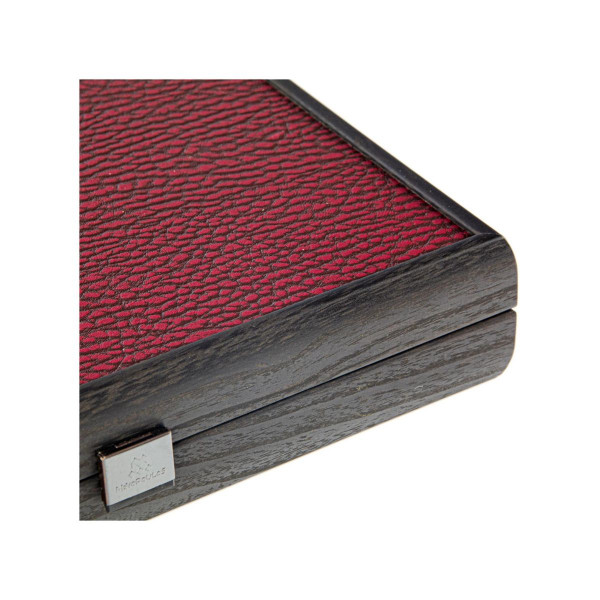 Сет за табла, Handcrafted Burgundy Red Travel Set