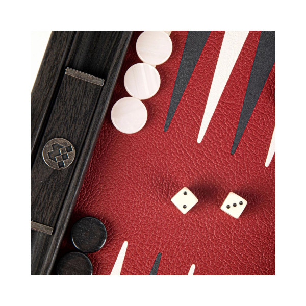 Сет за табла, Handcrafted Burgundy Red Travel Set