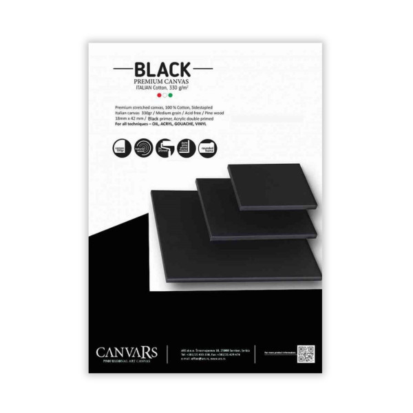 Сликарско платно, CanvArs - Black, 60 x 80 cm 