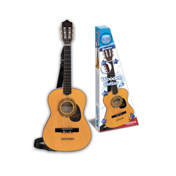 Дрвена гитара со ремен, Music Academy, Wooden Guitar, 6 жици