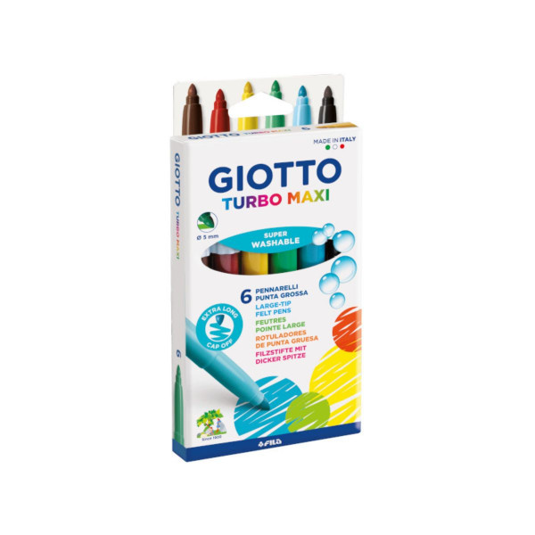 Фломастери, Giotto, Turbo Maxi, 6 бои 