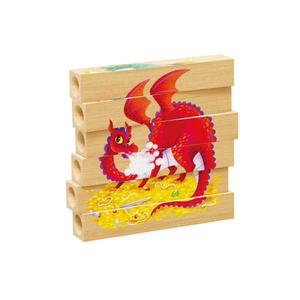 Дрвена сложувалка, Four Puzzle - Fantastic Animals, 6 парчиња 